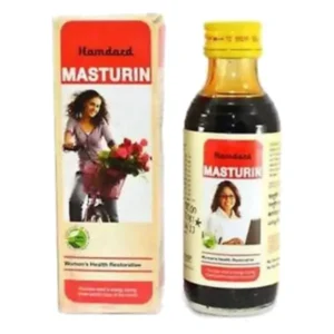 Hamdard Masturin Syrup 200ml box and bottle – Unani syrup for women's health