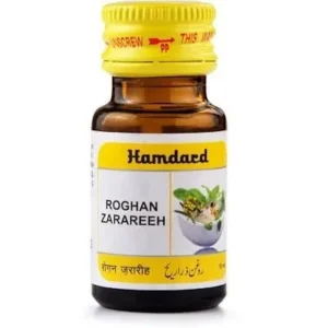 Hamdard Roghan Zarareeh 10ml bottle – Unani oil for patchy hair loss