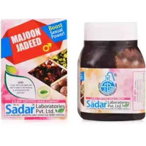 Sadar Dawakhana Majoon Jadeed 250g jar and box – Unani majoon for men