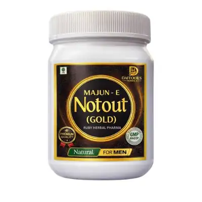Daffodils Majoon E Not Out Gold jar - Unani herbal majoon for men